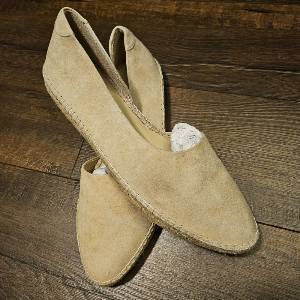 Vince Women's Tita Slip On D'orsay Espadrille Flats Size 9 Made In Spain